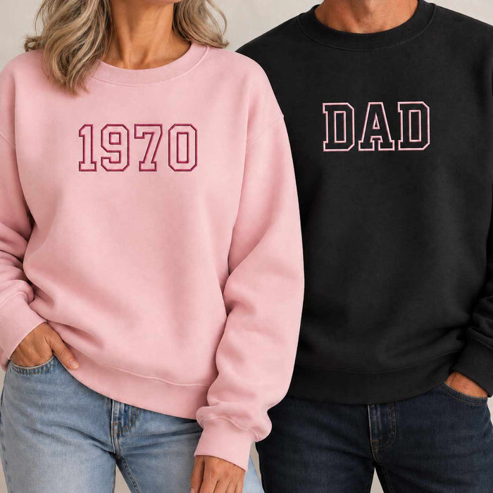 Personalised embroidered text or initials sweatshirt