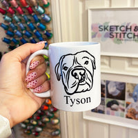 Personalised Printed Photo Outline Mug