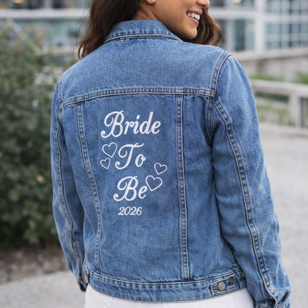 Bride To Be Personalised Denim Jacket - Sketch & Stitch