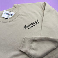 Adult sweatshirt personalised bridesmaid