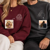 Personalised embroidered photo sweatshirt - left chest