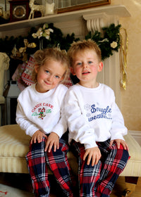 Kids sweatshirt personalised Christmas candy cane cutie