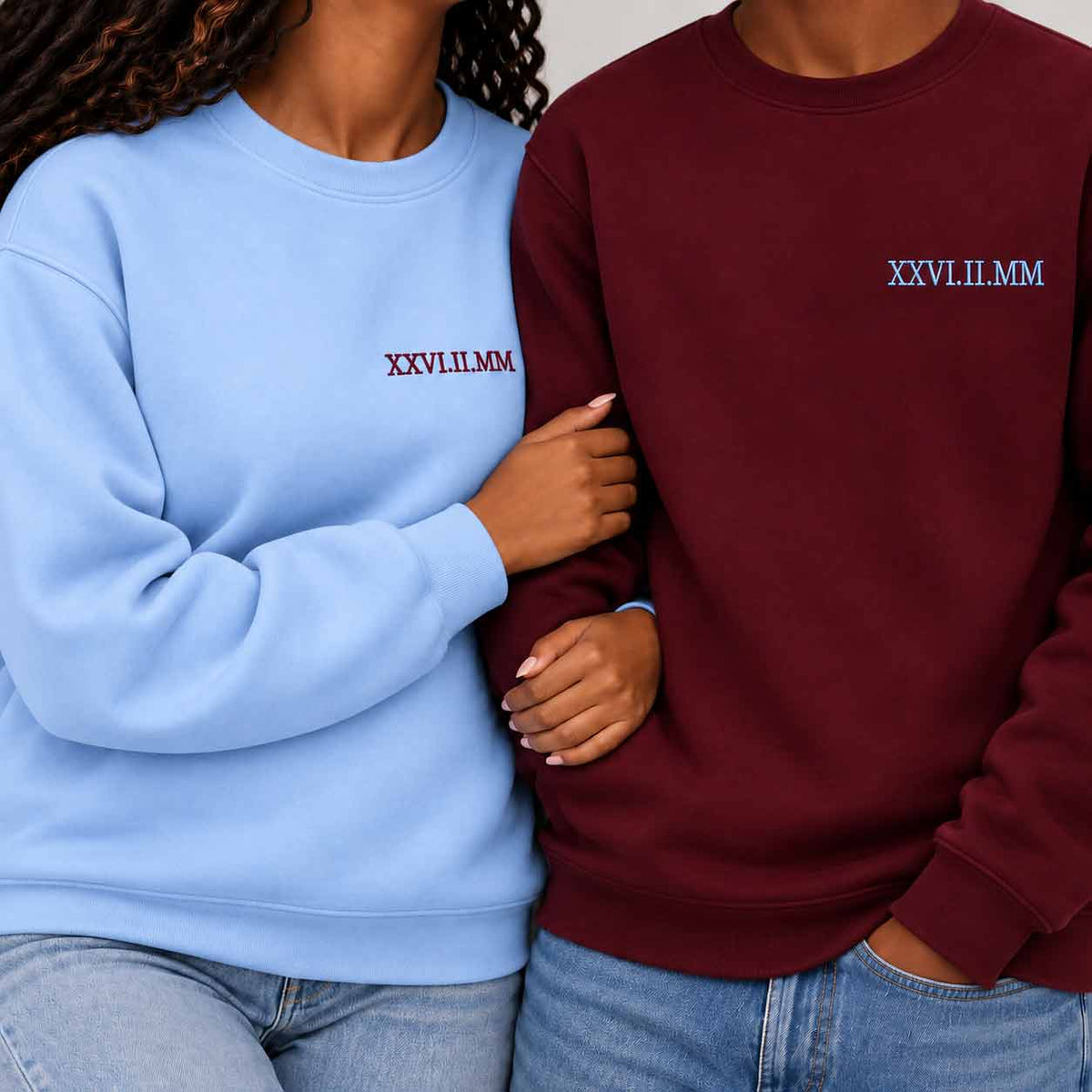 Personalised embroidered text sweatshirt - left chest