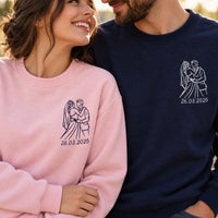 Personalised embroidered photo sweatshirt - left chest