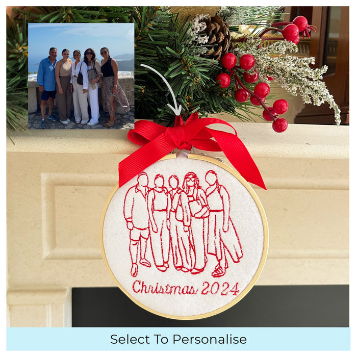 Personalised photo outline Christmas ornament