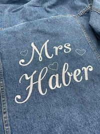 Mrs Personalised Denim Jacket - Sketch & Stitch