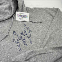 Father's Day Men's hoodie personalised photo outline - Sketch & Stitch