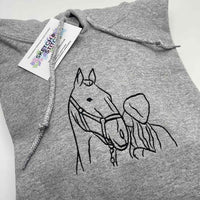 Christmas Gift Adult hoodie personalised pet outline - Sketch & Stitch