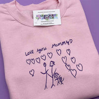 Mother's Day Personalised Kids Drawing Women's Sweatshirt - Sketch & Stitch