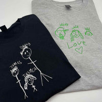 Adult t-shirt personalised kids drawing