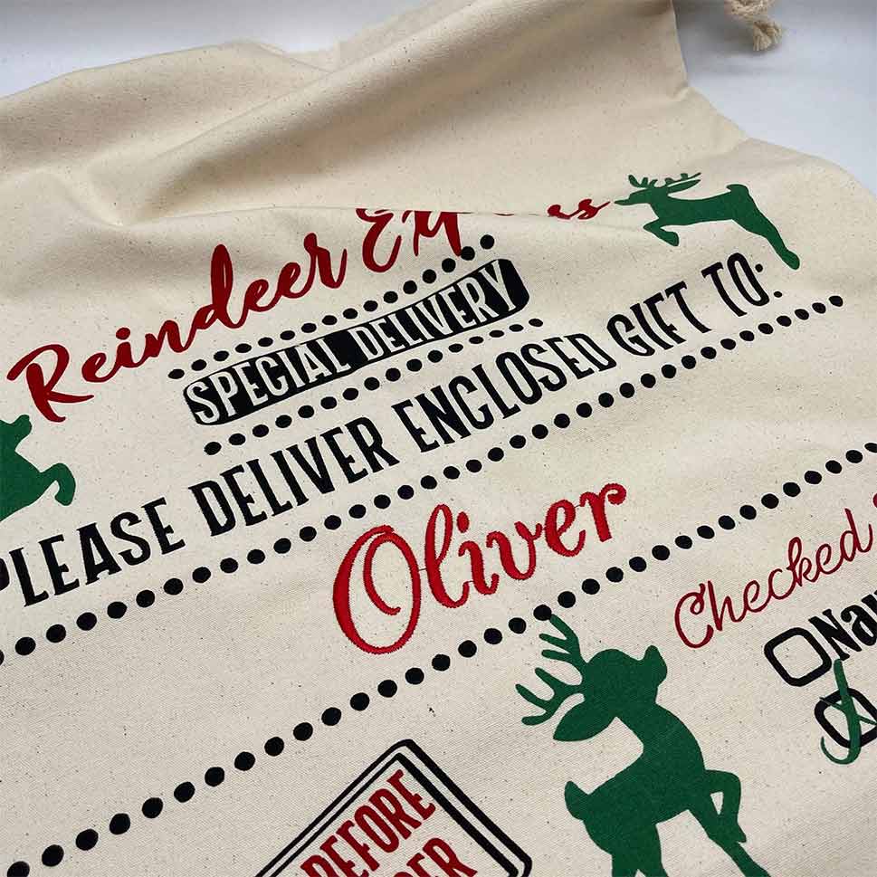 Personalised Santa Sack - Sketch & Stitch