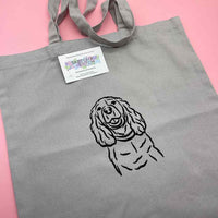 Tote bag personalised pet photo outline - Sketch & Stitch