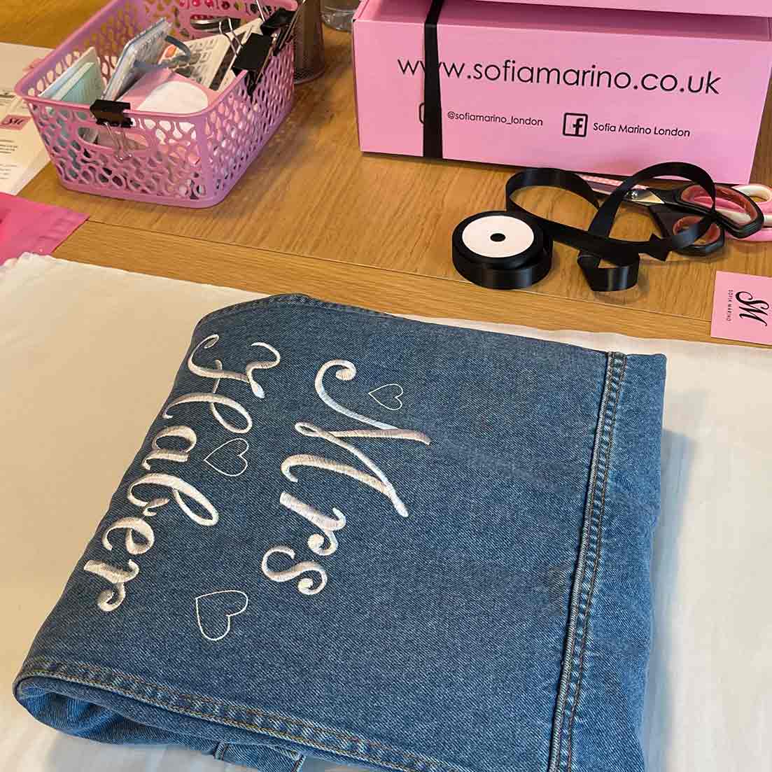 Mrs Personalised Denim Jacket - Sketch & Stitch