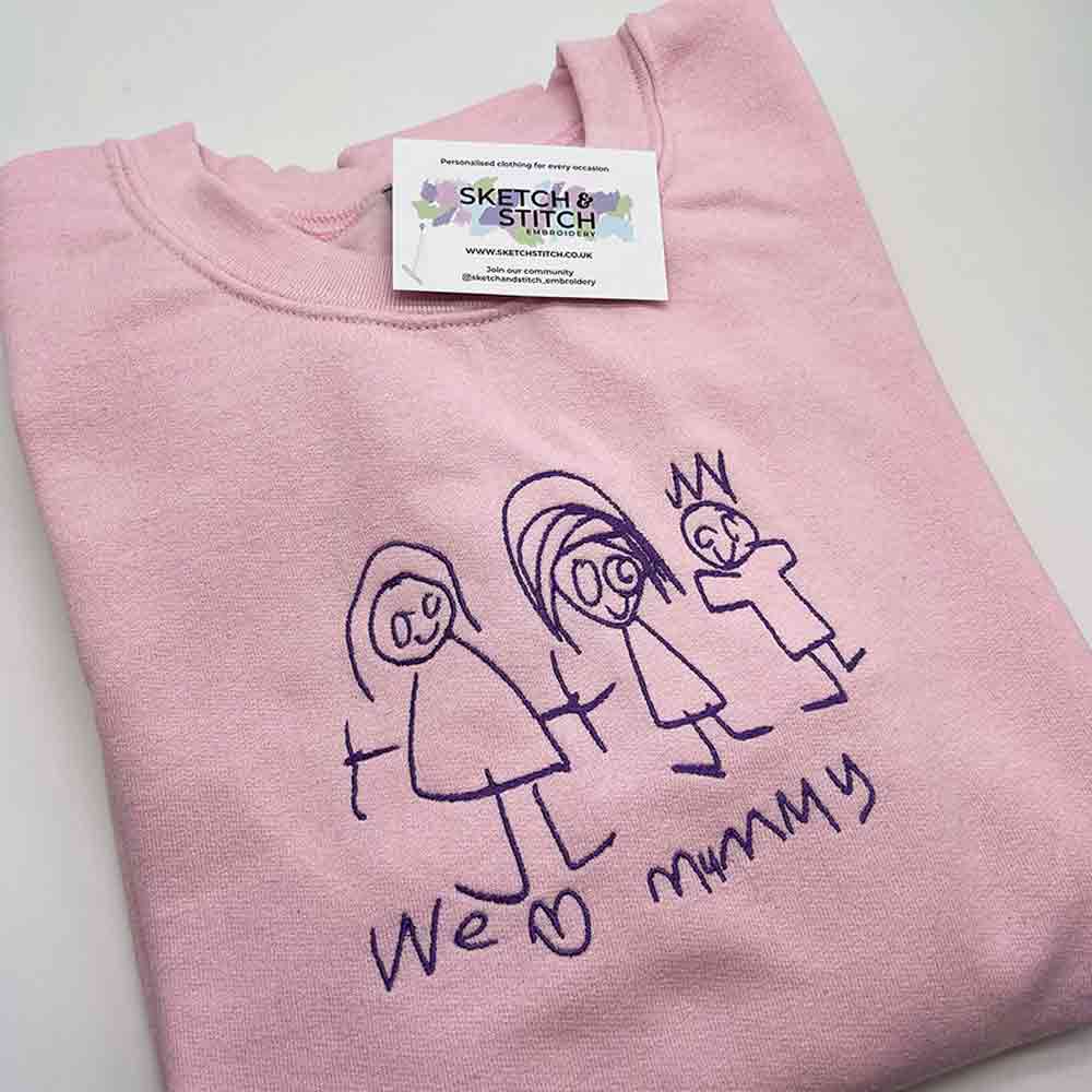 Mother's Day Personalised Kids Drawing Women's Sweatshirt - Sketch & Stitch