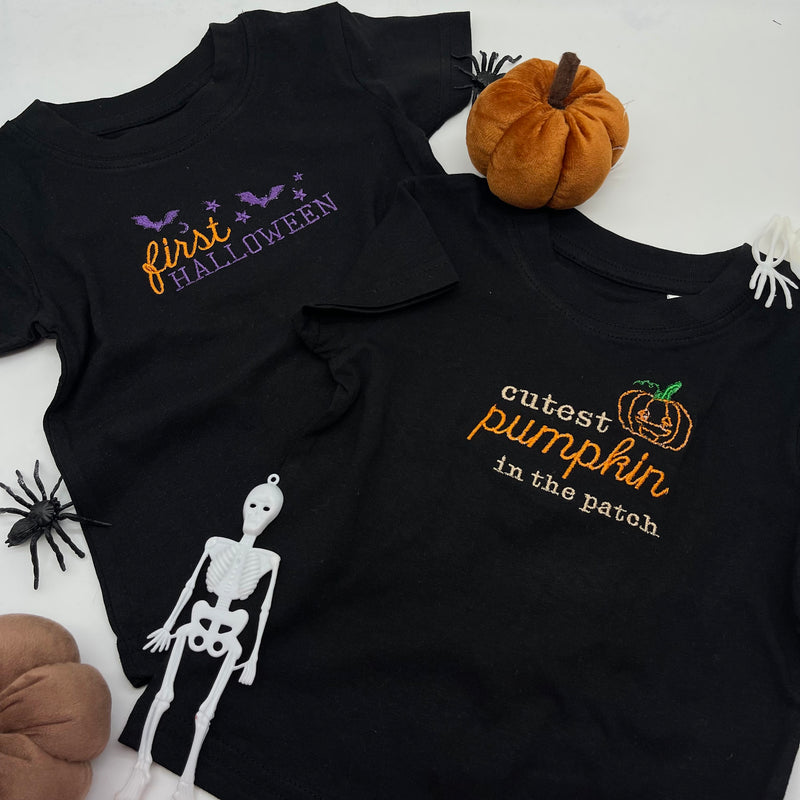 Baby Halloween t-shirt cutest pumpkin