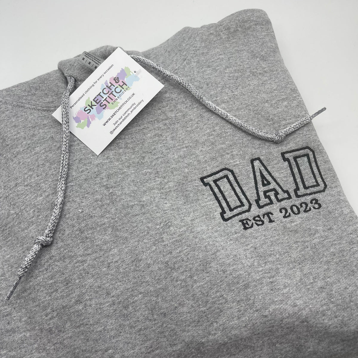 Men's hoodie personalised Dad est date