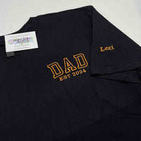 Men's t-shirt personalised Dad est date - Sketch & Stitch