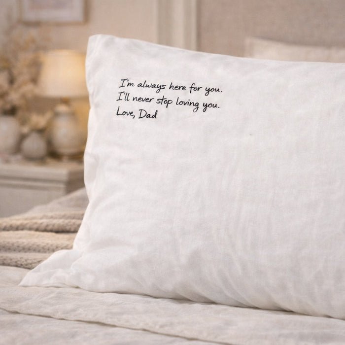 Personalised handwriting message pillowcase