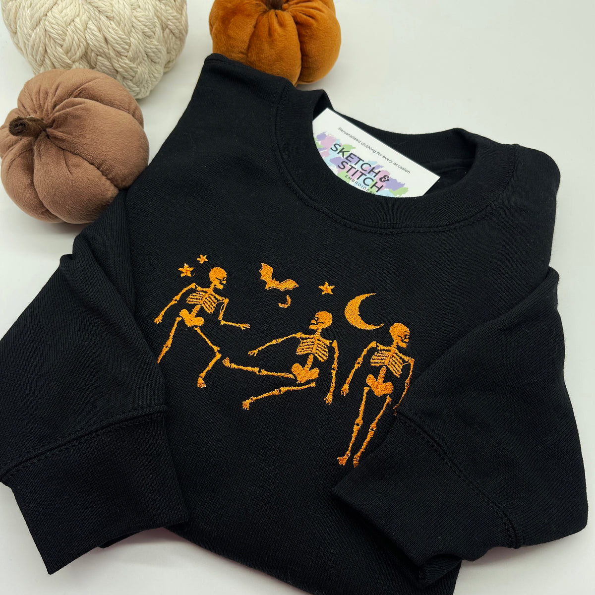 Kids sweatshirt Halloween dancing skeletons