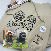 Adult hoodie personalised pet outline