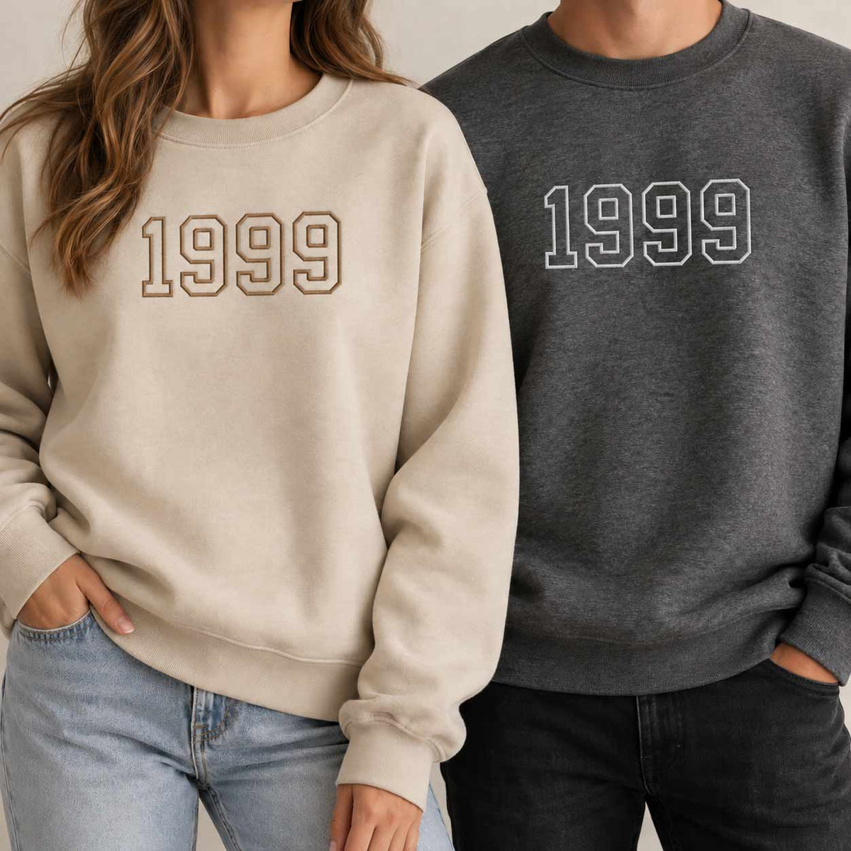 Personalised embroidered text or initials sweatshirt