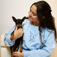 Christmas Gift Adult sweatshirt personalised pet outline