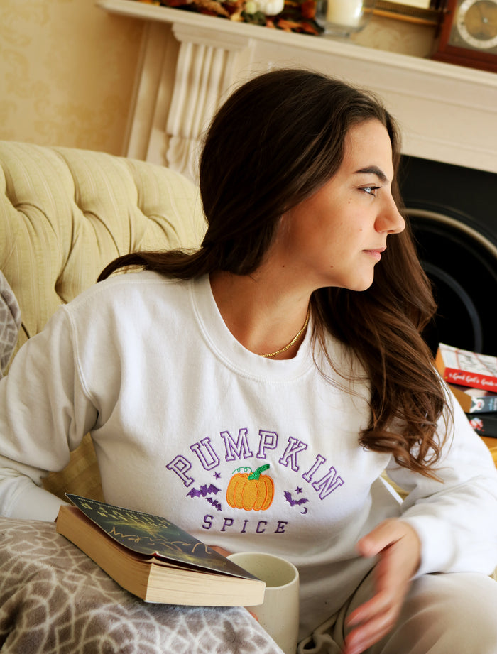 Adult sweatshirt Halloween pumpkin spice