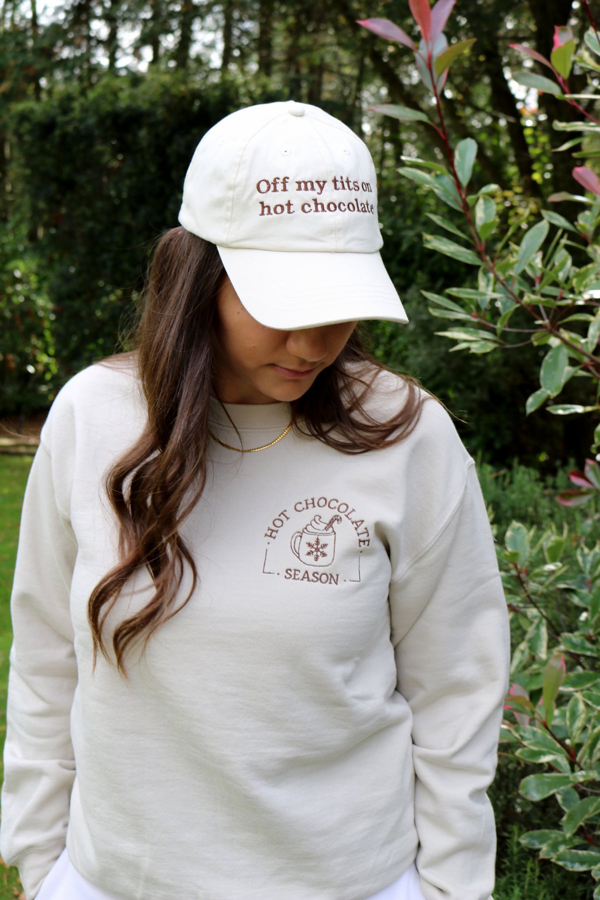 Adult sweatshirt hot chocolate season