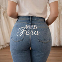 Embroidered Bride Denim Jeans You Supply