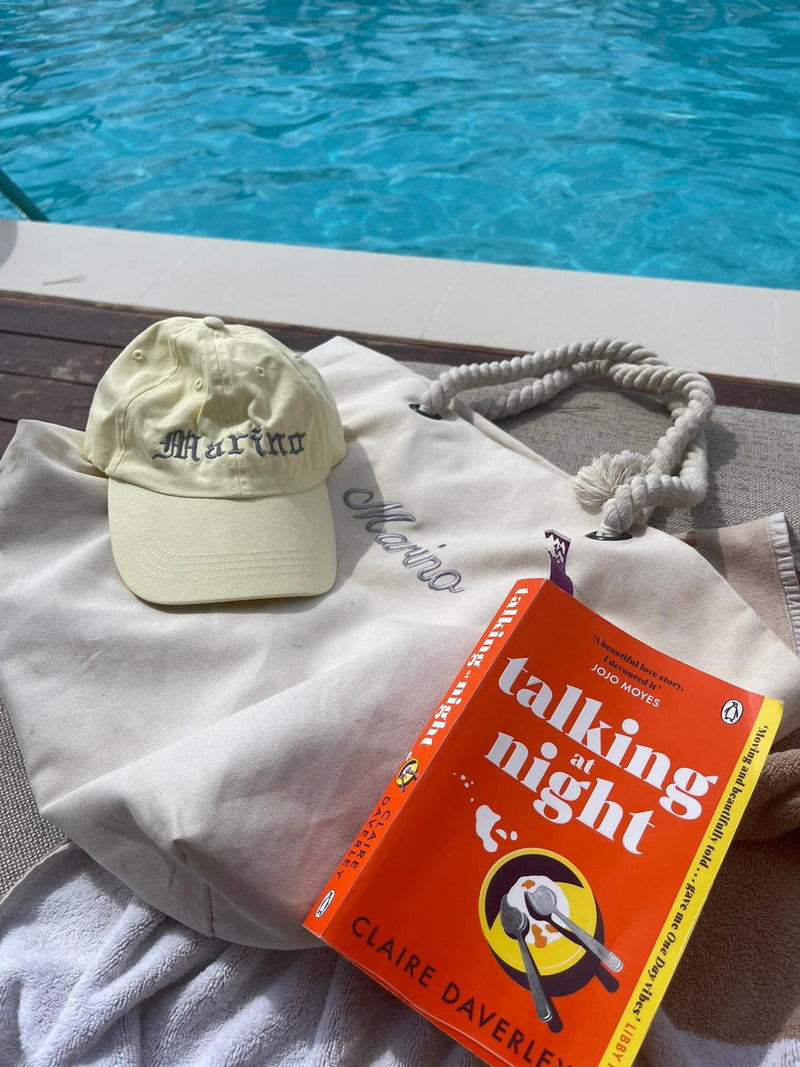 Beach bag personalised text