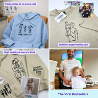 Men's sweatshirt personalised Dad est date