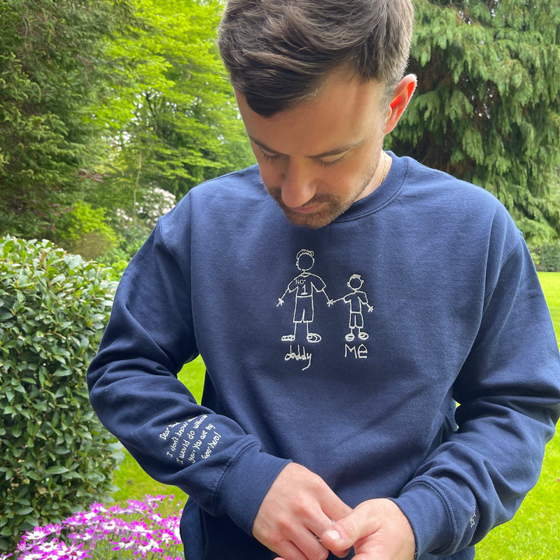 Lifestyle Personalised Kids Drawing Sweatshirt. Personalised gifts, personalised teacher gifts, personalised gifts for dad.