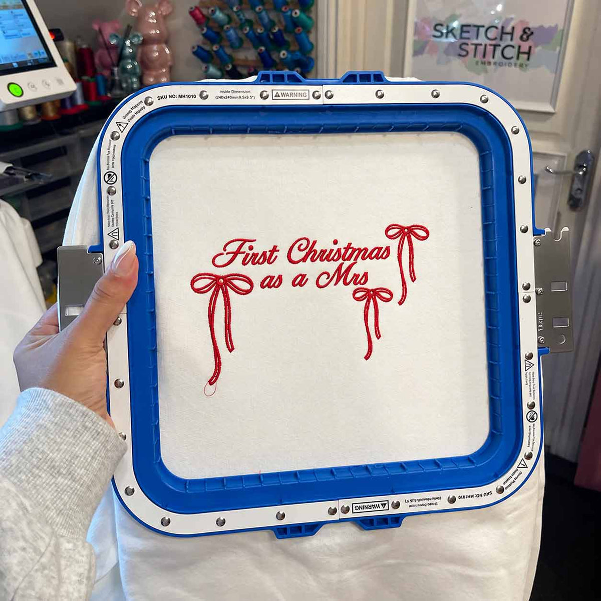 First Christmas as a Mrs Embroidered Sweatshirt
