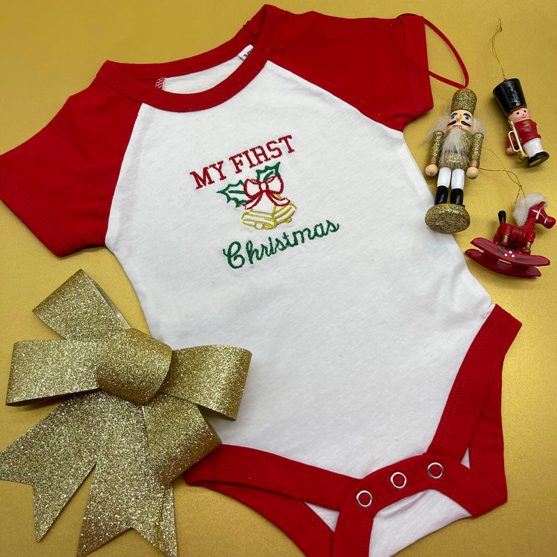 Baby first Christmas bodysuit