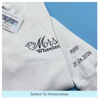 Adult sweatshirt personalised future Mrs