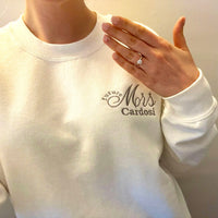 Adult sweatshirt personalised future Mrs