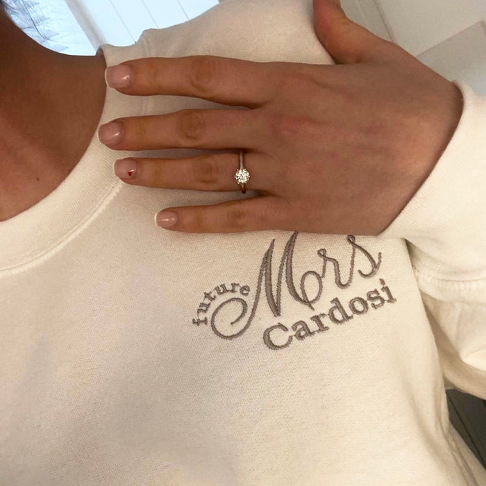 Adult sweatshirt personalised future Mrs