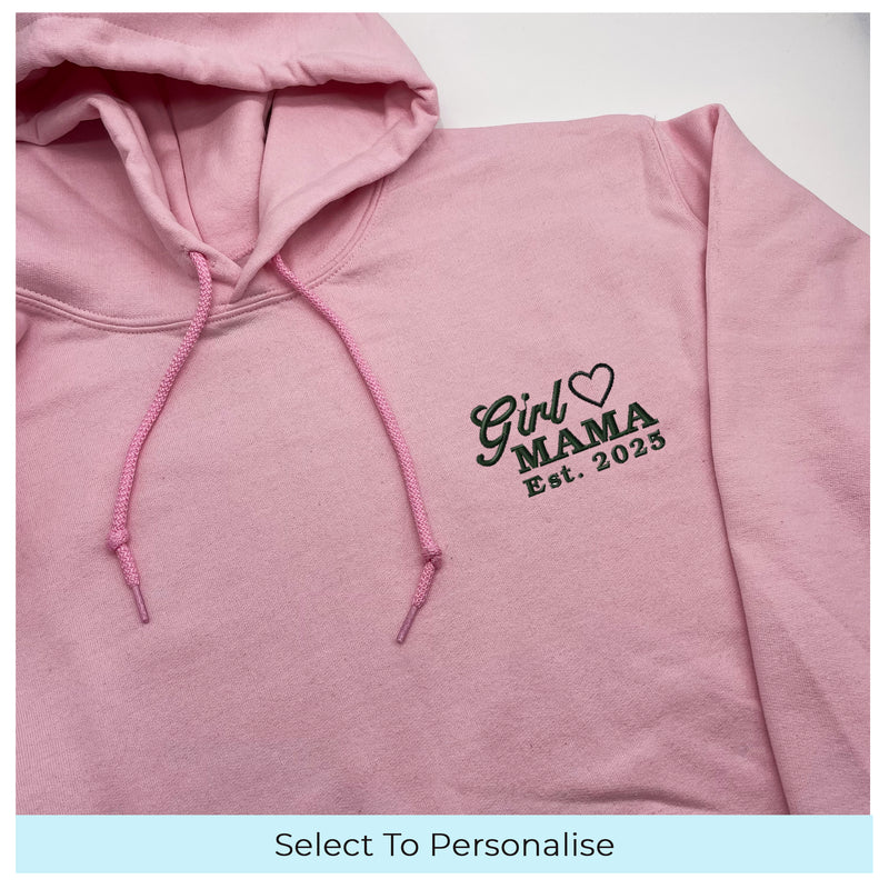 Women's hoodie personalised Girl Mama date