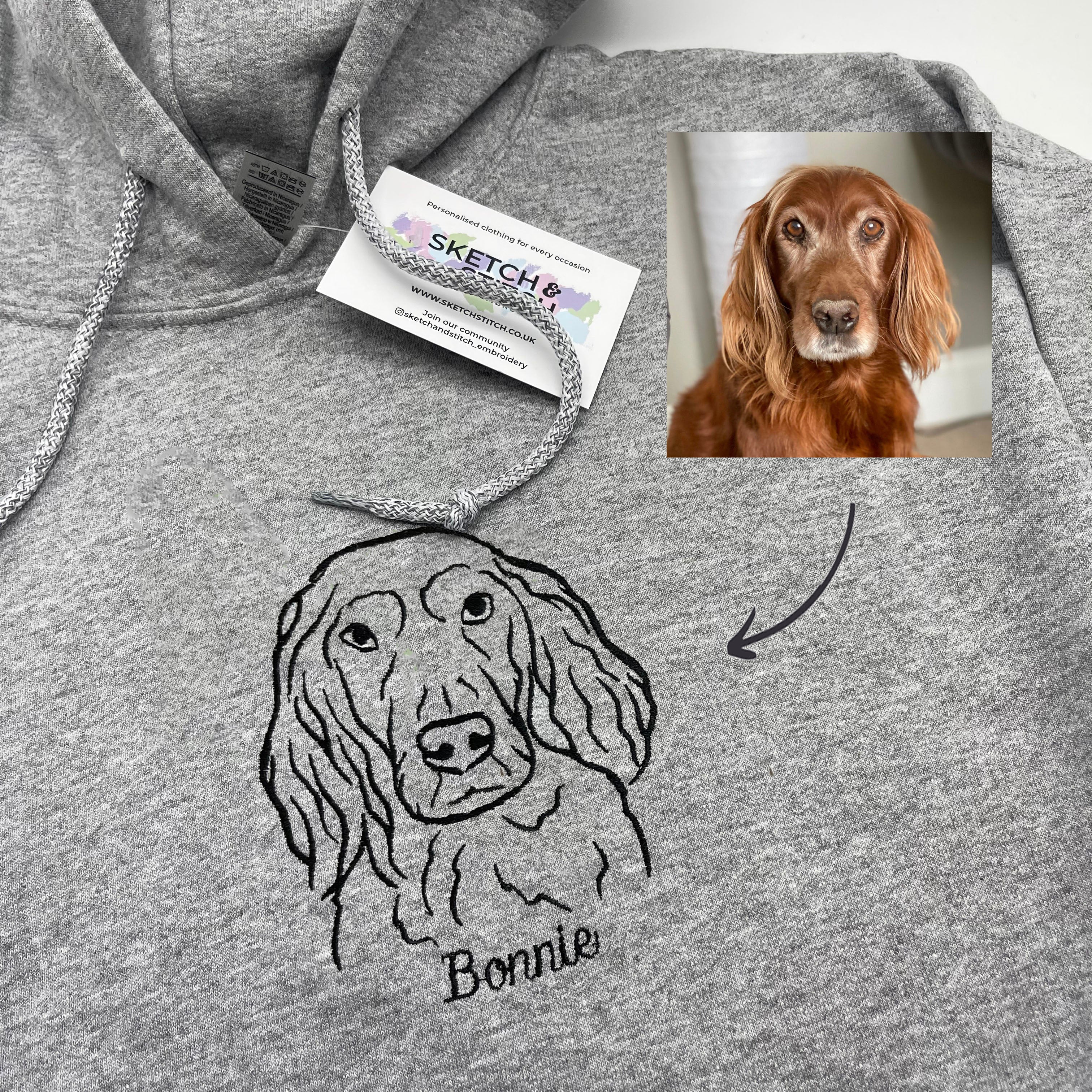 Personalised dog outlet hoodie