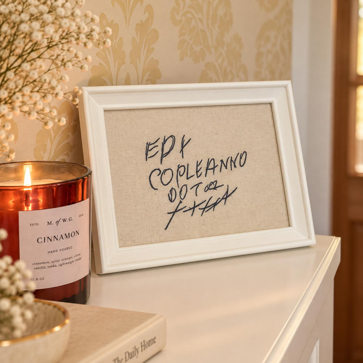 Personalised handwriting embroidery frame