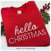 Adult sweatshirt hello Christmas