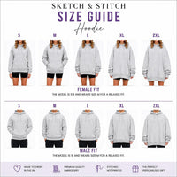 Adult hoodie personalised roman numerals- arm - Sketch & Stitch