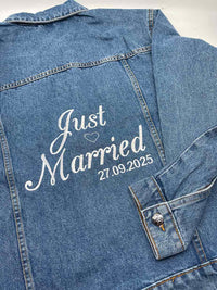 Just Married Personalised Denim Jacket - Sketch & Stitch
