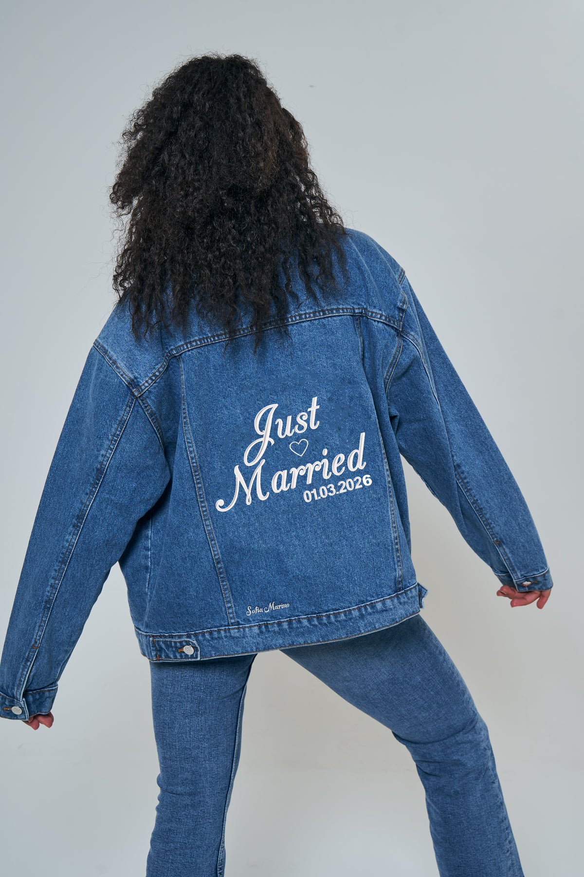 Just Married Personalised Denim Jacket