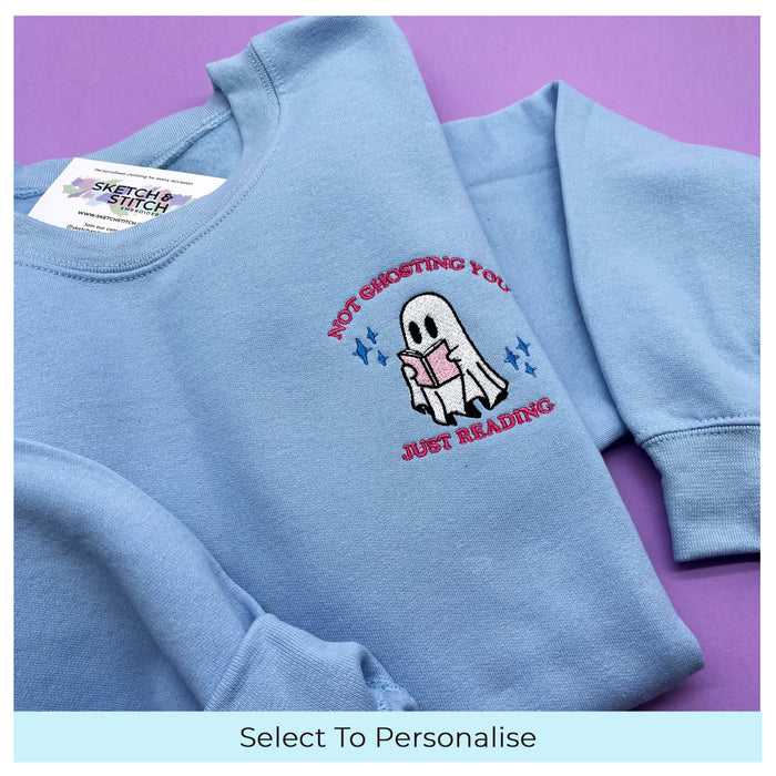 Adult sweatshirt ghoasting slogan- left chest