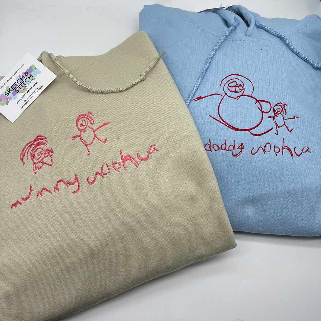 Adult hoodie personalised kids drawing - Sketch & Stitch