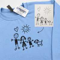Personalised embroidered kids drawing sweatshirt