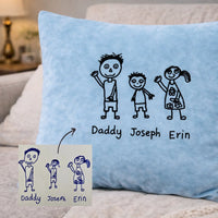 Mother's Day personalised photo outline cushion - Sketch & Stitch