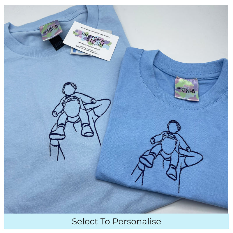 Kids t-shirt personalised photo outline