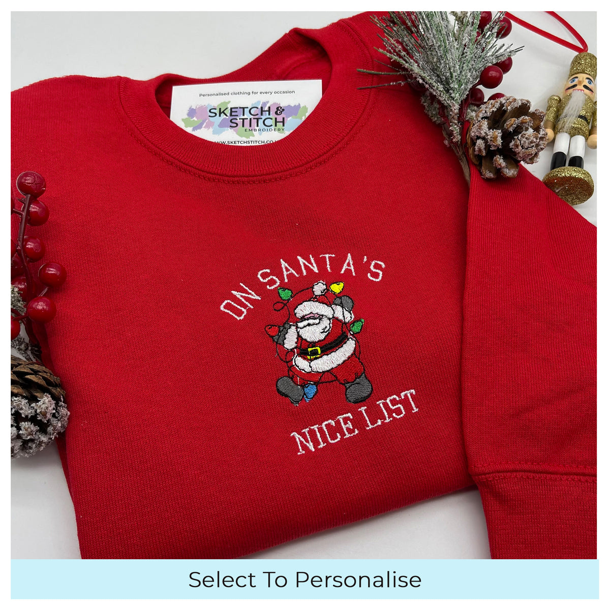 Kids sweatshirt Christmas Santa's list